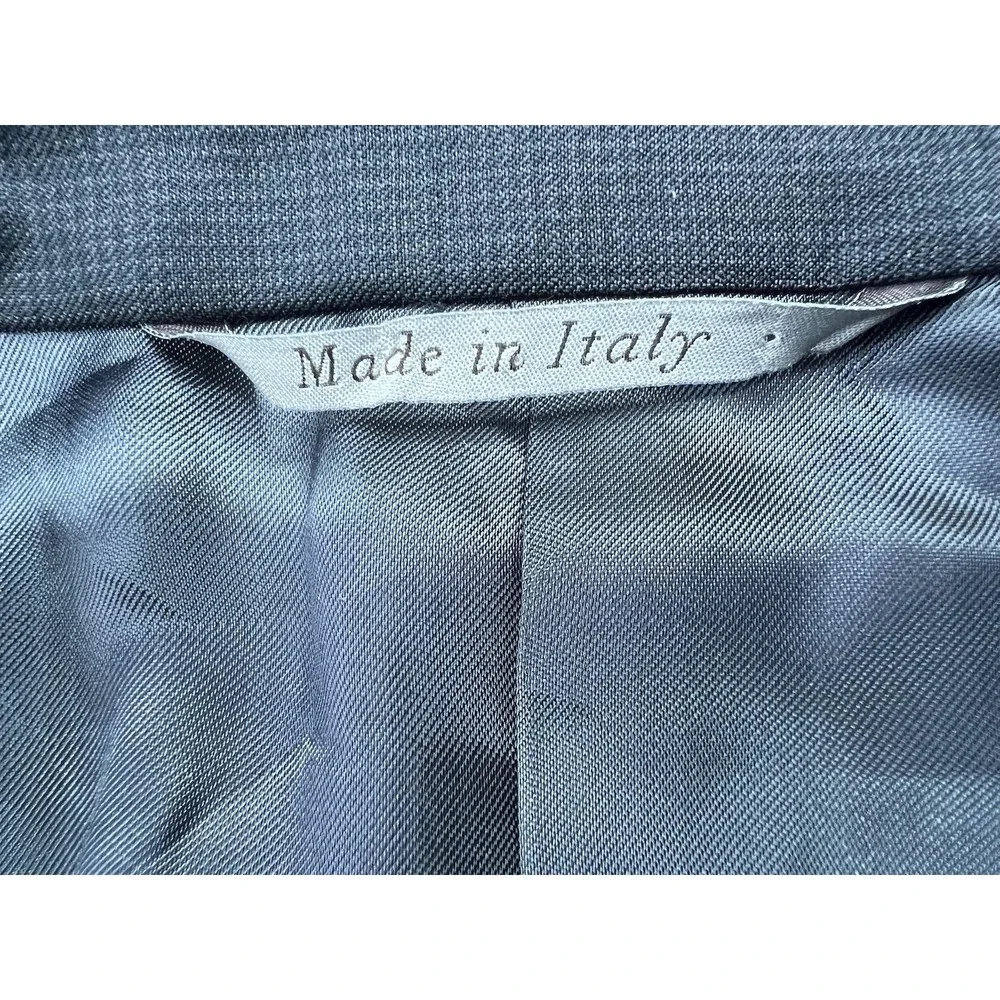 Canali Mens 44R Gray Glen Plaid Wool Suit Jacket Classic Fit Made Italy 2 Button